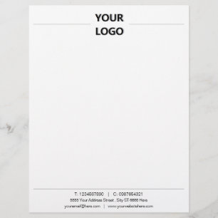De Lettre Adresse du logo personnalisé Coordonnées en-tête
