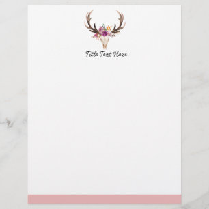 De Lettre Ambiance romantique Aquarelle florale, en-tête