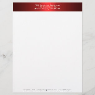 De Lettre Avec Motif En-tête noir et rouge affaires