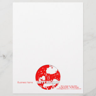 De Lettre Avec Motif Joyeuses Fêtes Santa Claus en-tête personnalisée