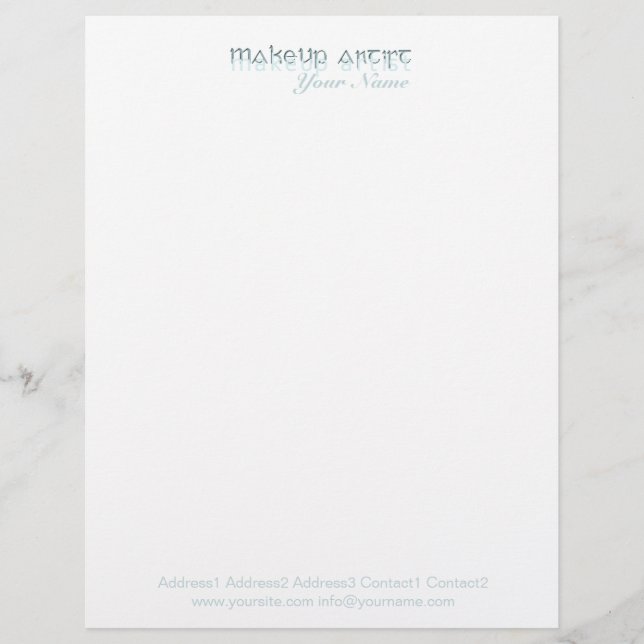 De Lettre Avec Motif Maquiller l'artiste 1 - En-tête (Devant)
