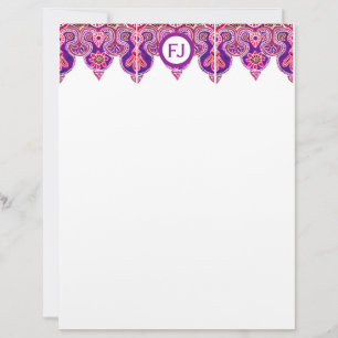 De Lettre Bordure violette en-tête fixe