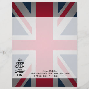 De Lettre Customisable British Keep Calm Carry Lettres en-tête