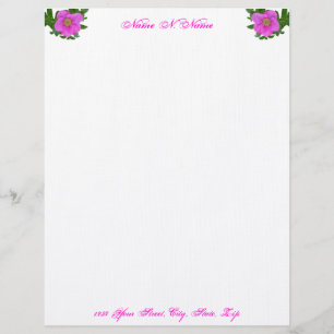 De Lettre Customisable En-tête Rose Hot Pink Beach