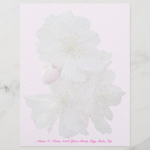 De Lettre Customisable Papeterie en-tête Cerise Fleurs
