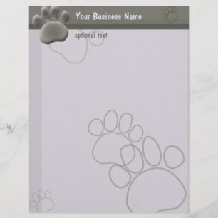 De Lettre Customisable Paw Tracks Vétérinaire en-tête Affaires