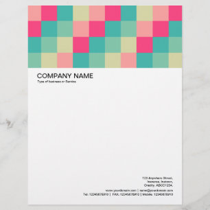 De Lettre Customisée En-tête grande image - Carrés couleur 013
