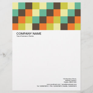 De Lettre Customisée En-tête grande image - Carrés couleur 014