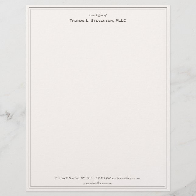 De Lettre Élégante en-tête professionnelle beige (Devant)