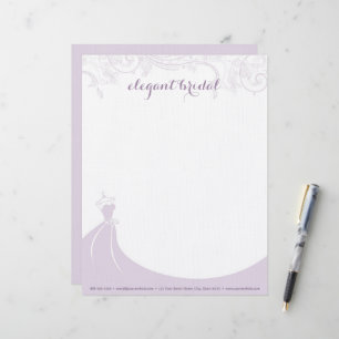 De Lettre Élégante Mariage nuptiale Gown violet en-tête