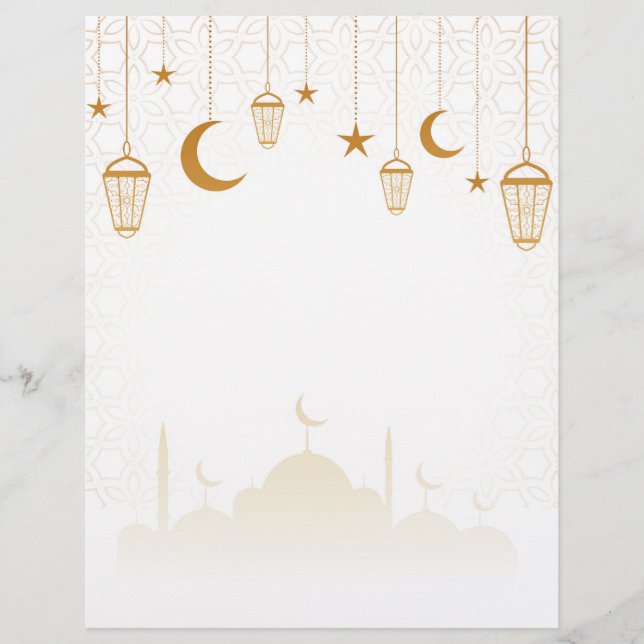 De Lettre En-tête arrière - plan décoratif islamique (Devant)