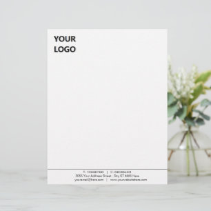 De Lettre En-tête bureau personnalisé avec logo