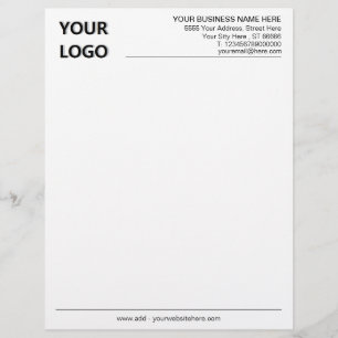 De Lettre En-tête commercial personnalisé avec logo et code