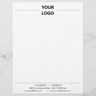 De Lettre En-tête commercial personnalisé avec logo et code