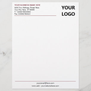 De Lettre En-tête du bureau d'adresse du logo d'entreprise