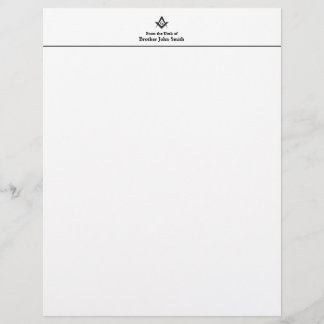 De Lettre En-tête Masonic Personnel Classique