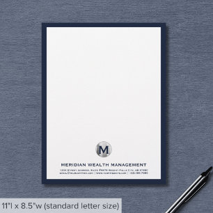 De Lettre En-tête monogramme en argent professionnel