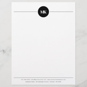 De Lettre En-tête professionnel monogramme personnalisé