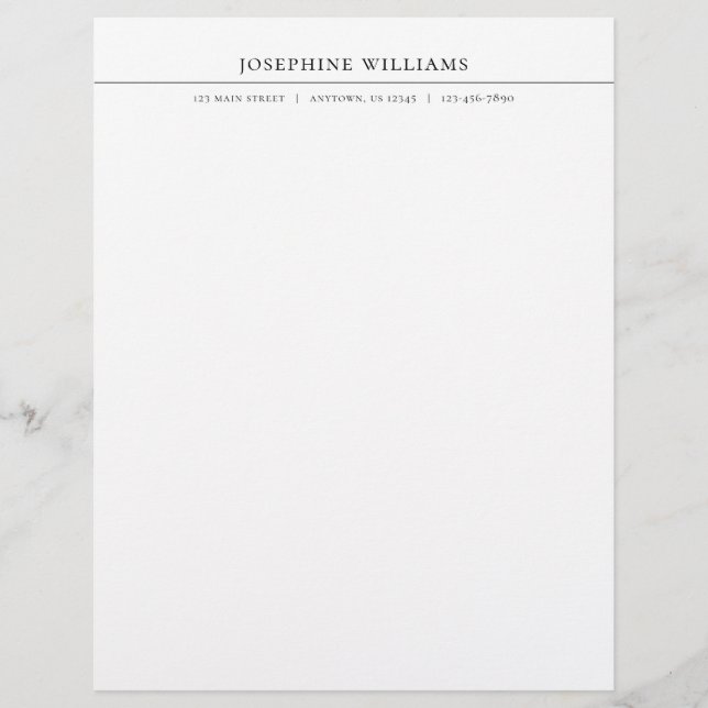 De Lettre En-tête simple et personnalisé (Devant)