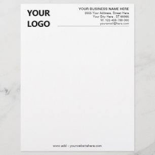 De Lettre Nom personnalisé Logo Adresse Info en-tête