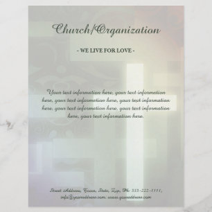 De Lettre Organisation religieuse en-tête croix