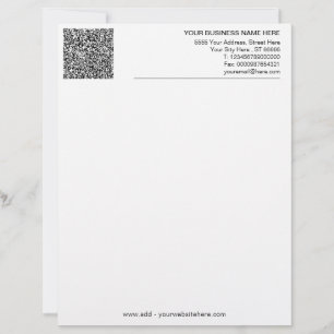 De Lettre Papier à en-tête personnalisé Votre nom Info et QR