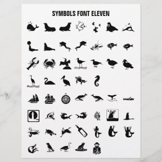De Lettre SYMBOLES 11 - Zazzle Font Exemple en-tête