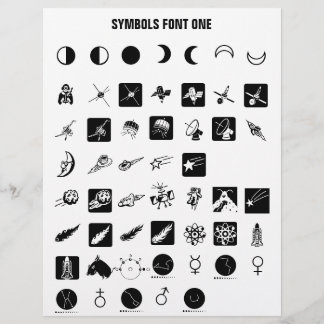 De Lettre SYMBOLES 1 - Zazzle Font, exemple en-tête