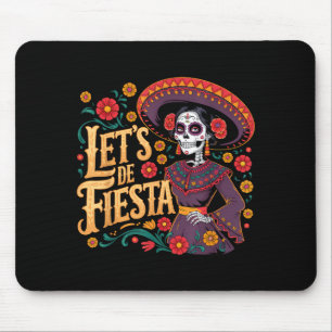 De los muertos la catrina sugar skull cinco de may mousepad