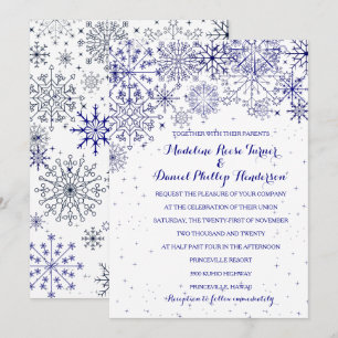 De magnifiques flocons de neige - Invitations de m
