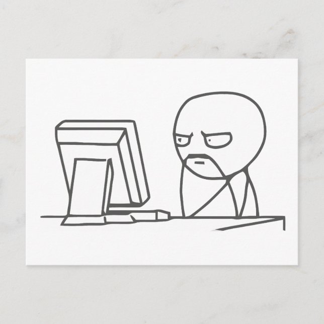 ‏ de mème de l'ordinateur - carte postale (Devant)