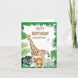 De mignons animaux dans la jungle gros anniversair