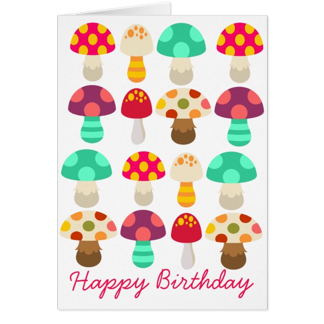 De mignons champignons colorés (Devant)