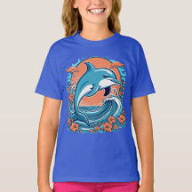 De mignons dauphins sautant dans l'océan T-Shirt