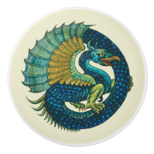 De Morgans Drachenknob Keramikknauf