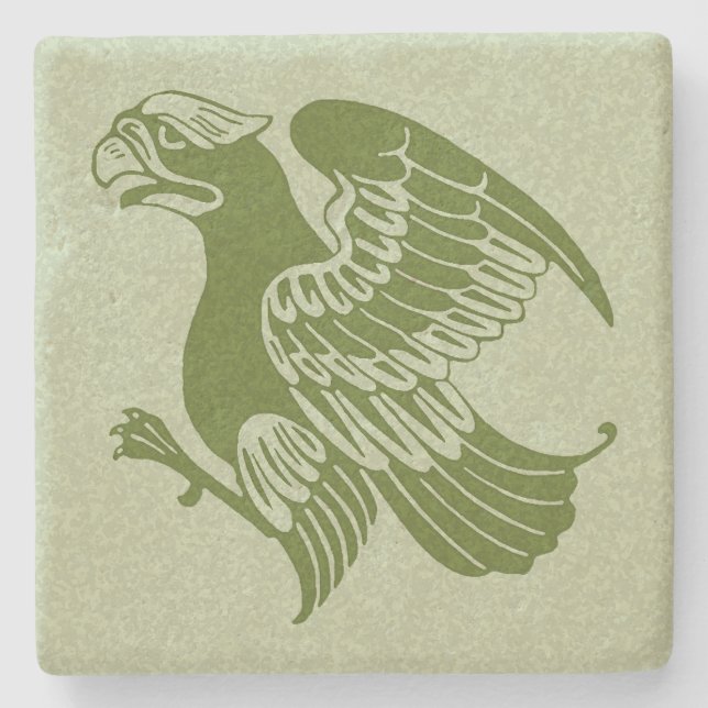 De Morgan's Eagle Marble Stone Untersetzer (Vorderseite)
