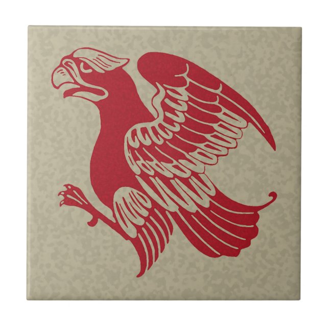 De Morgan's Eagle Small Keramik Tile Fliese (Vorderseite)