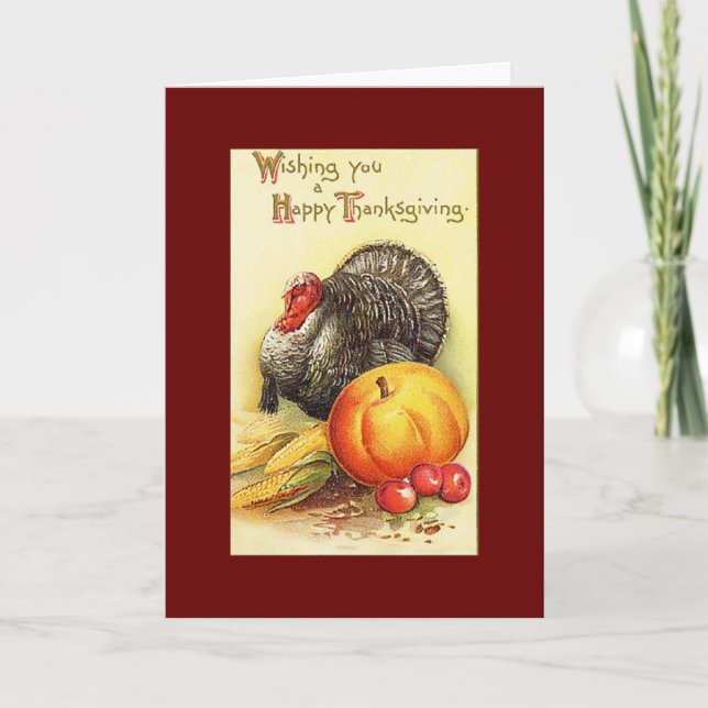 De Notre Famille À Votre Carte Thanksgiving (Devant)