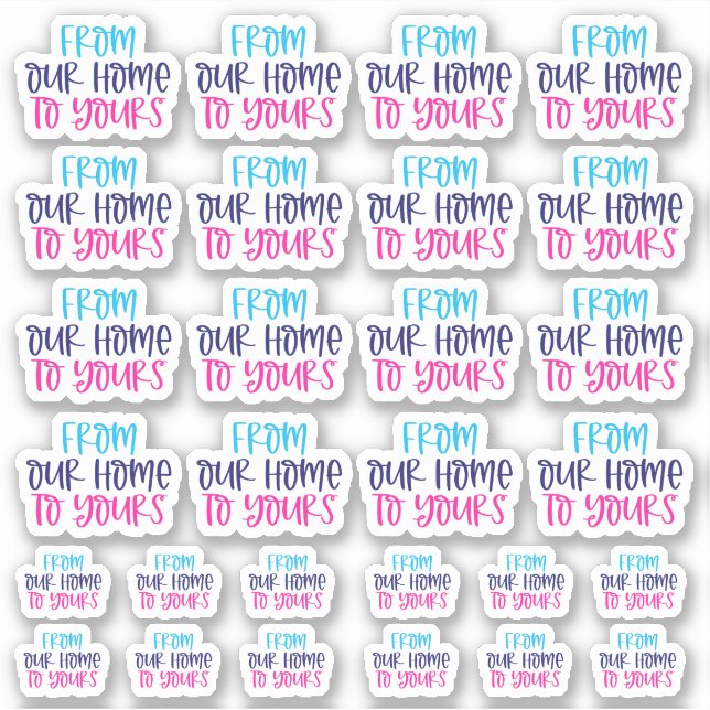 De notre maison à votre Sticker Vinyl (Devant)