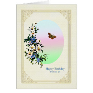 De nous Tous Anniversaire avec Fleurs