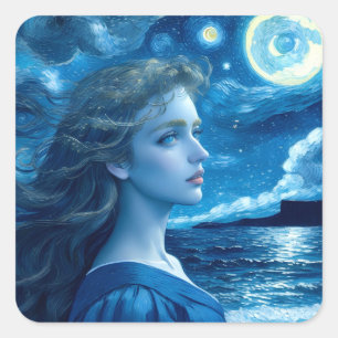 🌌 de nuit étoilée - Stickers magiques de la déess