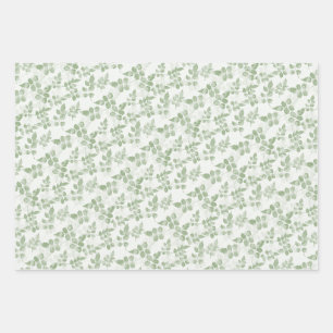 De Papier Cadeau Feuille botanique Turquoise moderne motif