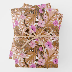 De Papier Cadeau Flore tropicale et Feuille