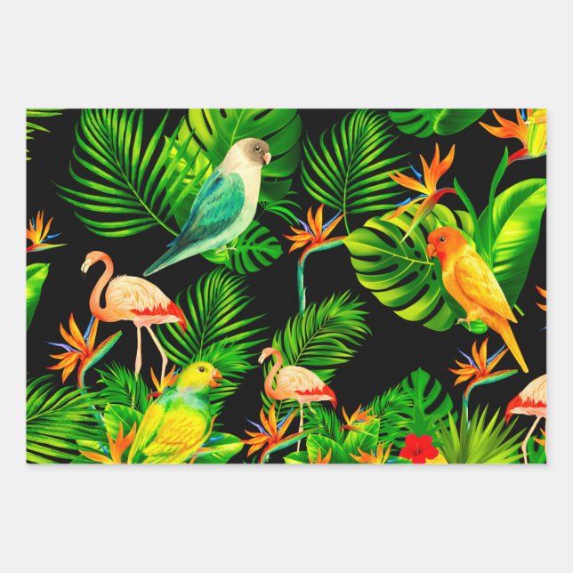 De Papier Cadeau Forêt tropicale feuille (Devant 3)