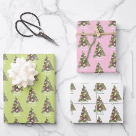 De Papier Cadeau Joyeux Noël Feuille Abstrait Arbre Vacances Wrappi