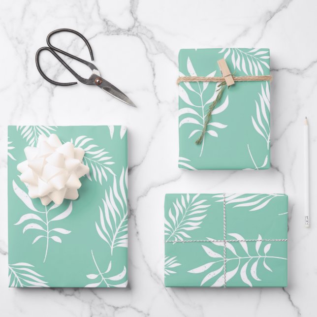 De Papier Cadeau Motif feuille 14 (Recto)