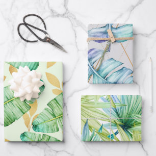 De Papier Cadeau Tropical Summer Palm Feuille Motif