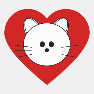 De pattes autocollant "Kitty " de coeur ici