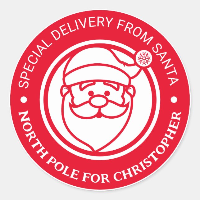 De Père Noël Stickers North Pôle Noël (Devant)