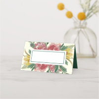 Ajouter votre texte Fleurs florissantes Carte Plac